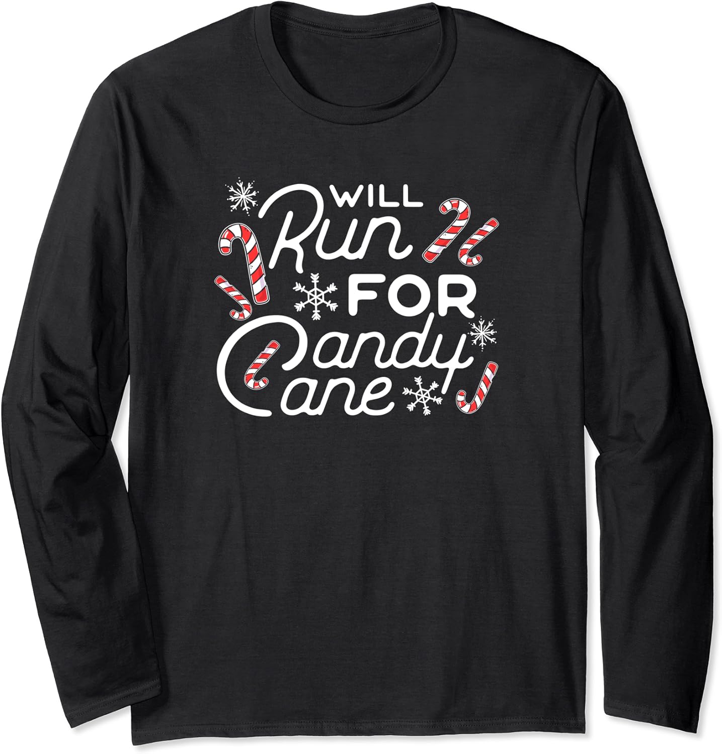 Candy Cane 5k Race Christmas Fun Run Runner Gifts Long Sleeve TShirt Amazon.co.uk Fashion